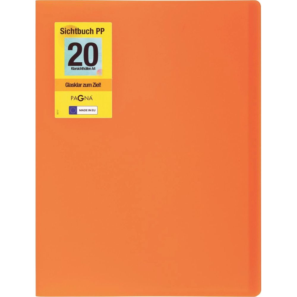 Pomarańczowy folder z żółtą etykietą wska