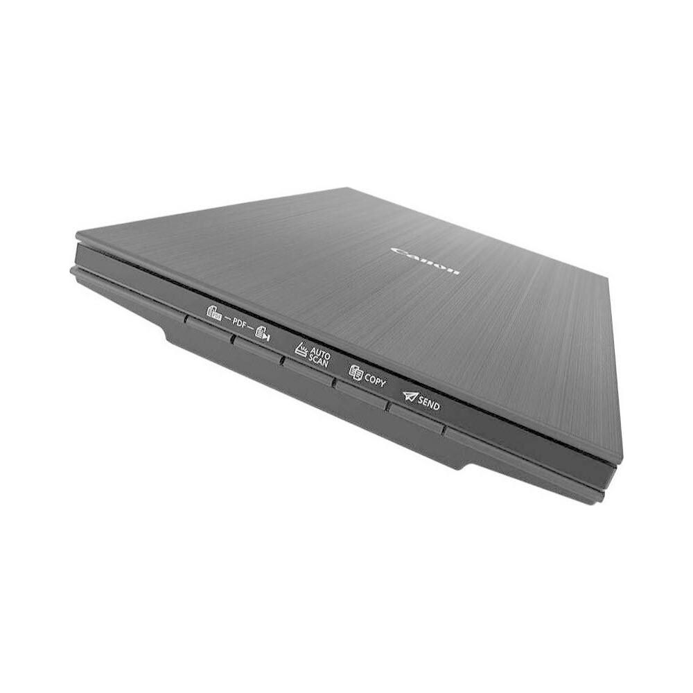 Escáner plano gris con botones para PDF, Auto Scan, Copiar y Enviar.