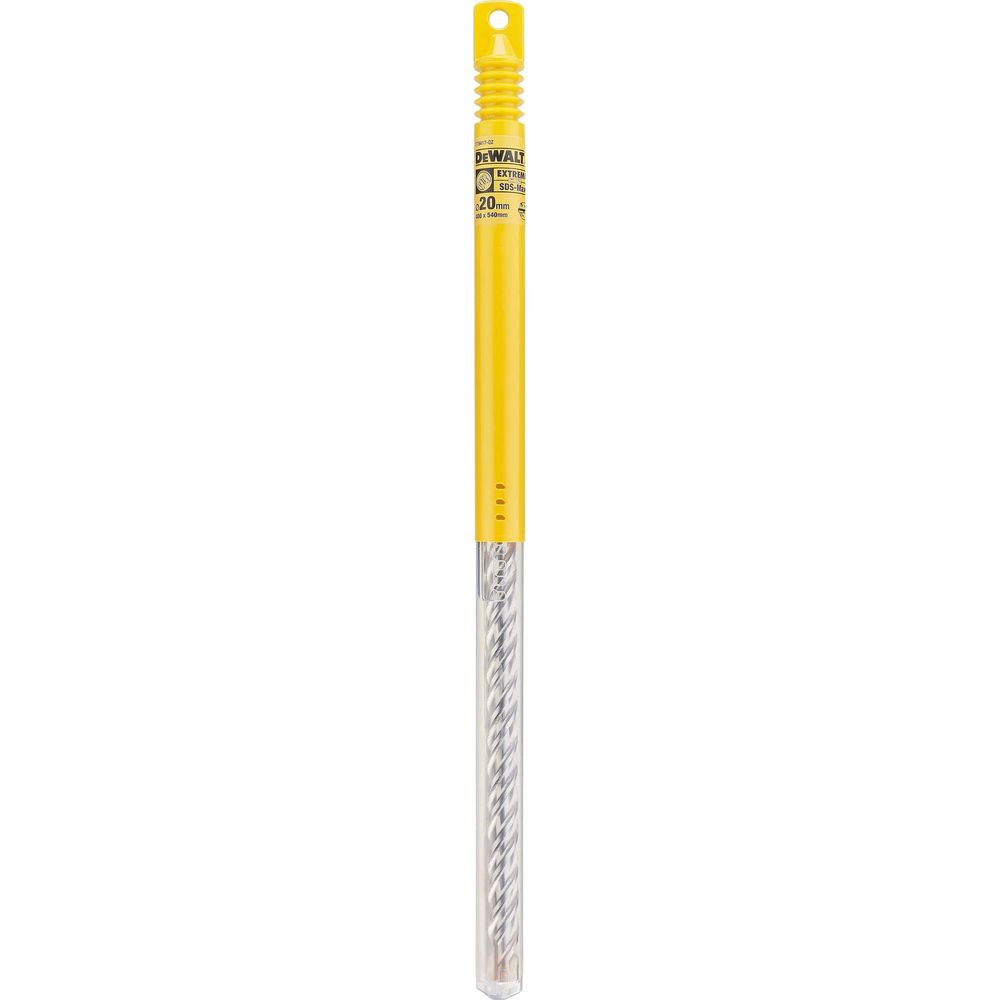 Una broca amarilla con vástago SDS-Plus, 20mm de diámetro.