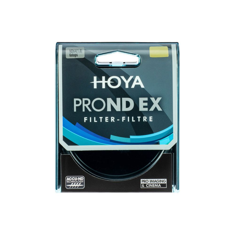 Hoya PROND EX Filter in Verpackung. Mit ND64, 6 Stops, Accu-ND Tech, Pro Imaging & Cinema.