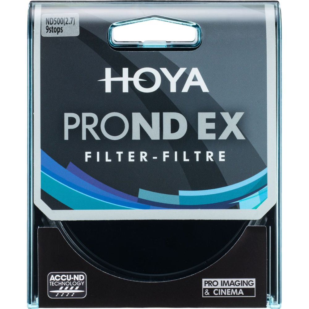 Emballage de filtre Hoya PROND EX ND500(2.7) 9stops avec technologie ACCU-ND.