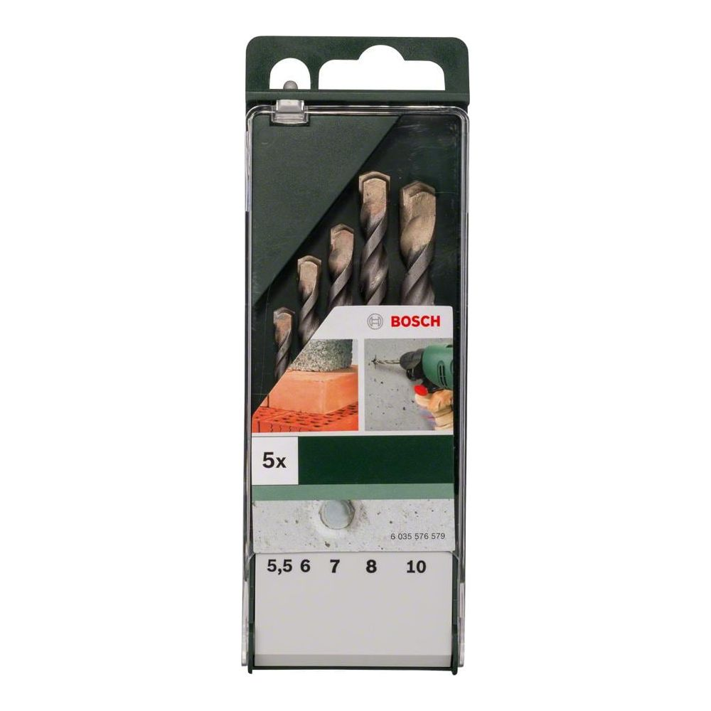 Confezione punte Bosch: 5 pezzi, misure 5,5-10mm.