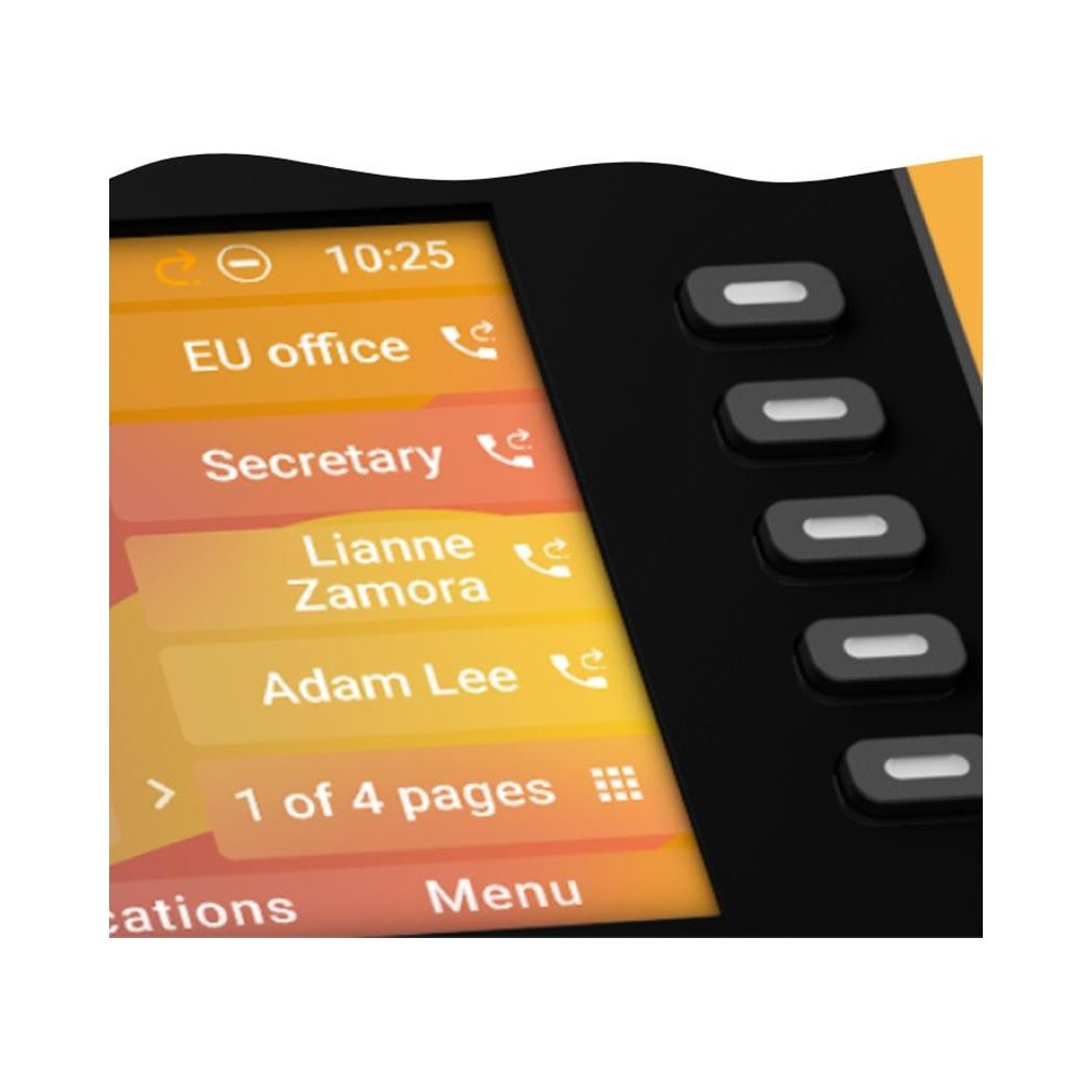 Telefon z książką adresową: Biuro UE, Sekretarka, Lianne Zamora, Adam Lee.