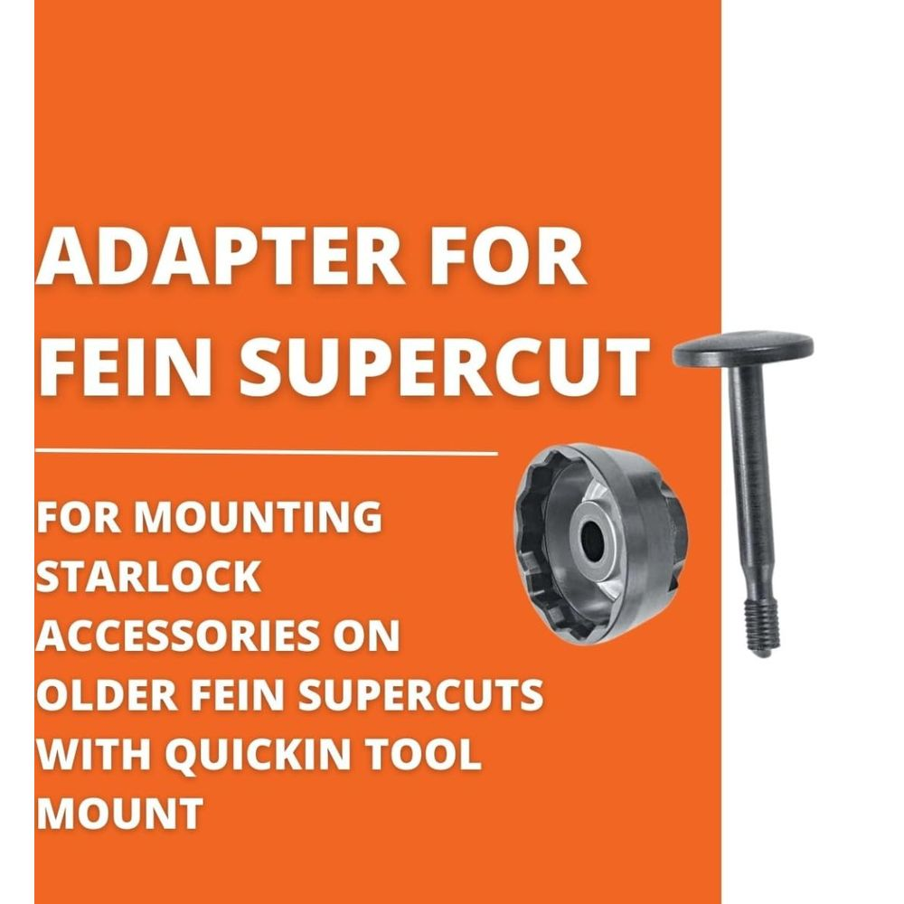 Adapter für Fein Supercut zum Montieren von Starlock-Zubehör auf älteren Fein Supercuts.
