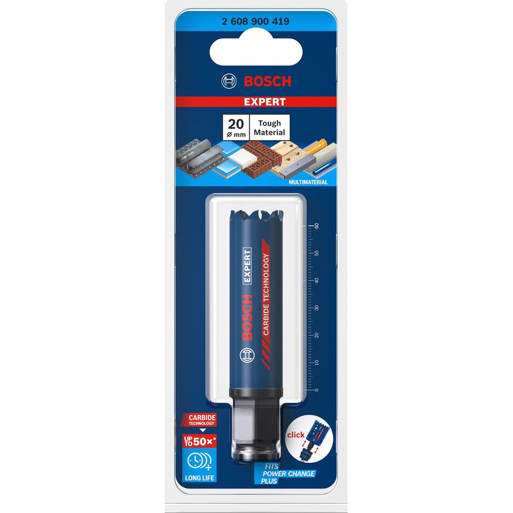 Otwornica Bosch Expert, 20mm, do materiałów wielowarstwowych, z technologią węglikową.