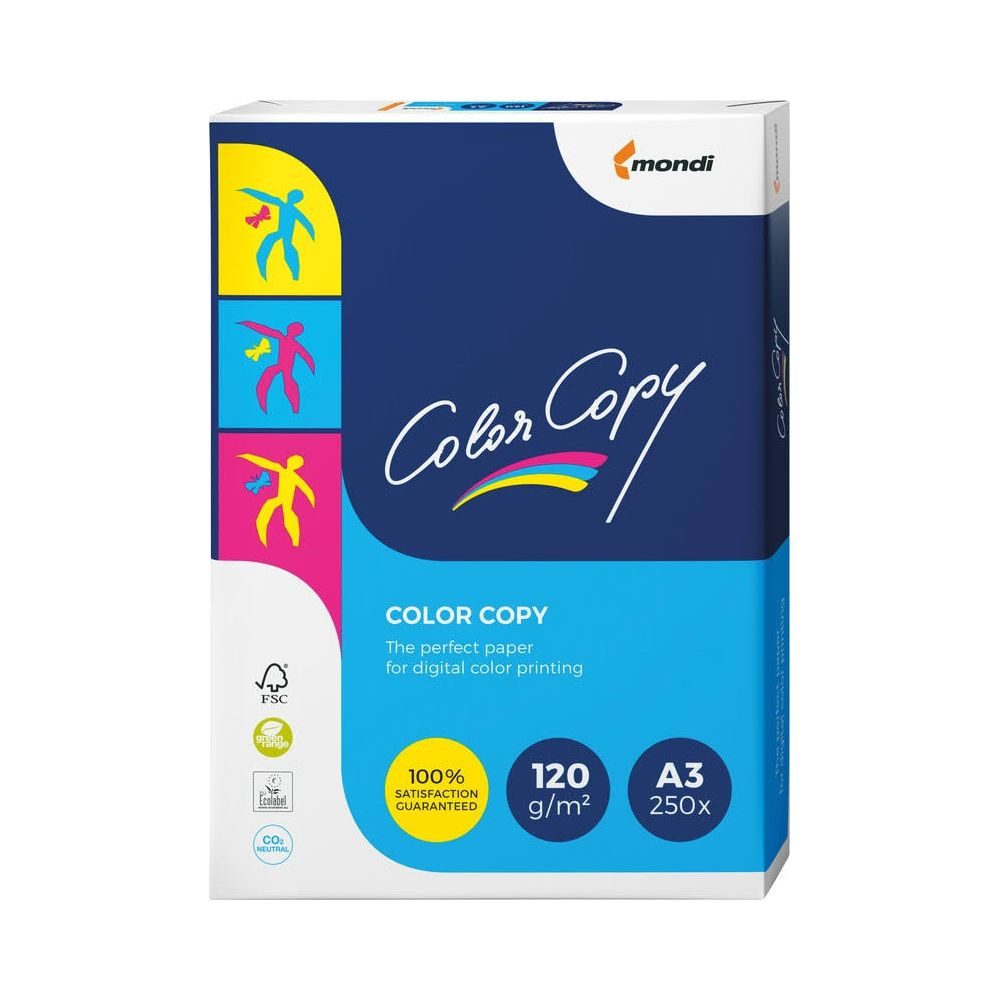 Mondi Color Copy Papier, A3, 250g/m², 120 Blatt, umweltfreundlich.