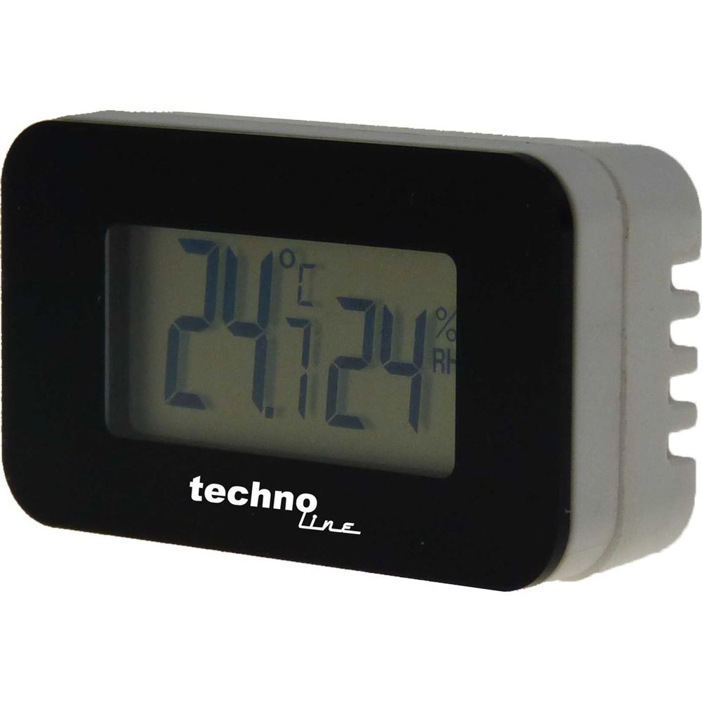 Digitalthermometer zeigt 24,2 Grad und 24% Luftfeuchtigkeit.