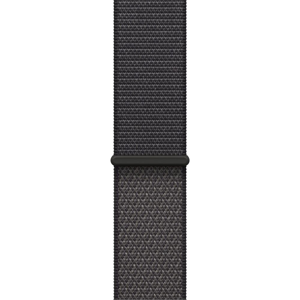 Correa tejida gris oscuro con bucle negro.