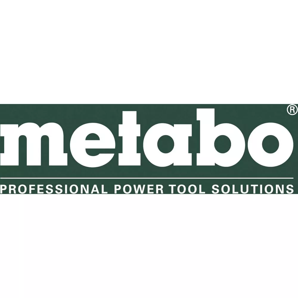 Logo Metabo avec slogan : PROFESSIONAL POWER TOOL SOLUTIONS.