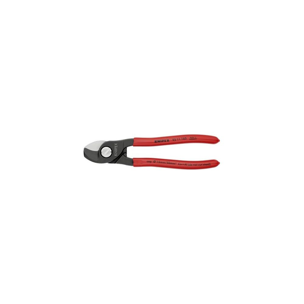 Red handled pliers with black jaws, marked KNIPEX 95 11 145