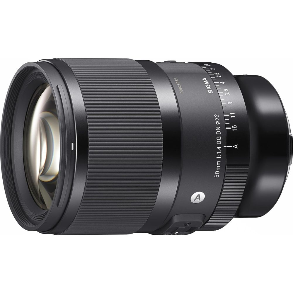 Sigma 50mm 1:1.4 objectief met diafragmaring en scherpstelring. Zwart.