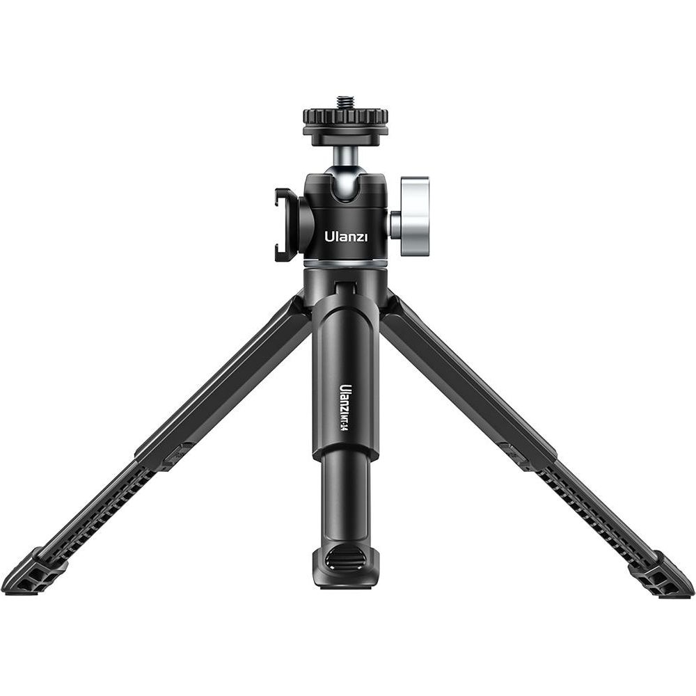 Czarny statyw Ulanzi ze składanymi nogami i głowicą kulową.