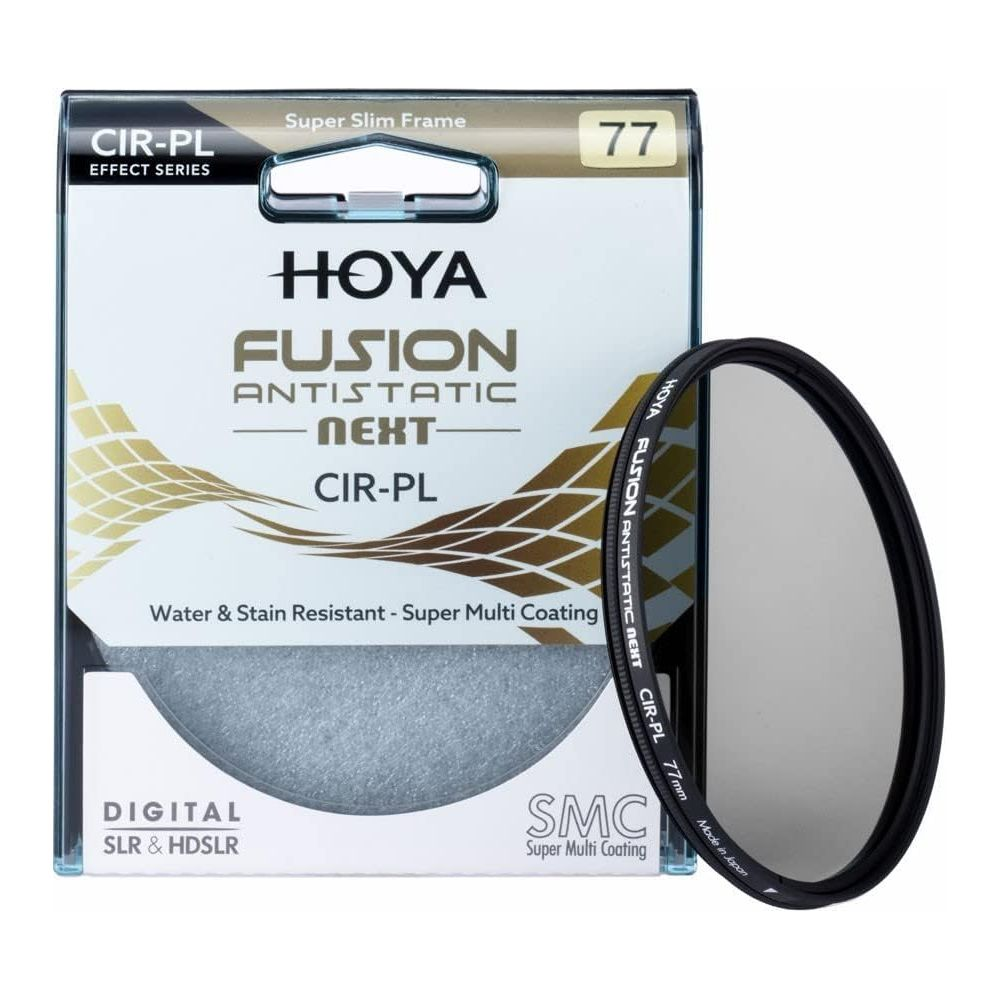 Hoya Fusion Antistatic Next CIR-PL 77mm Objektivfilter mit Box. Wasser- & schmutzabweisend.