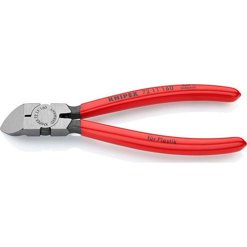 Rote Knipex-Seitenschneider mit der Aufschrift 72 11 160 Germany.