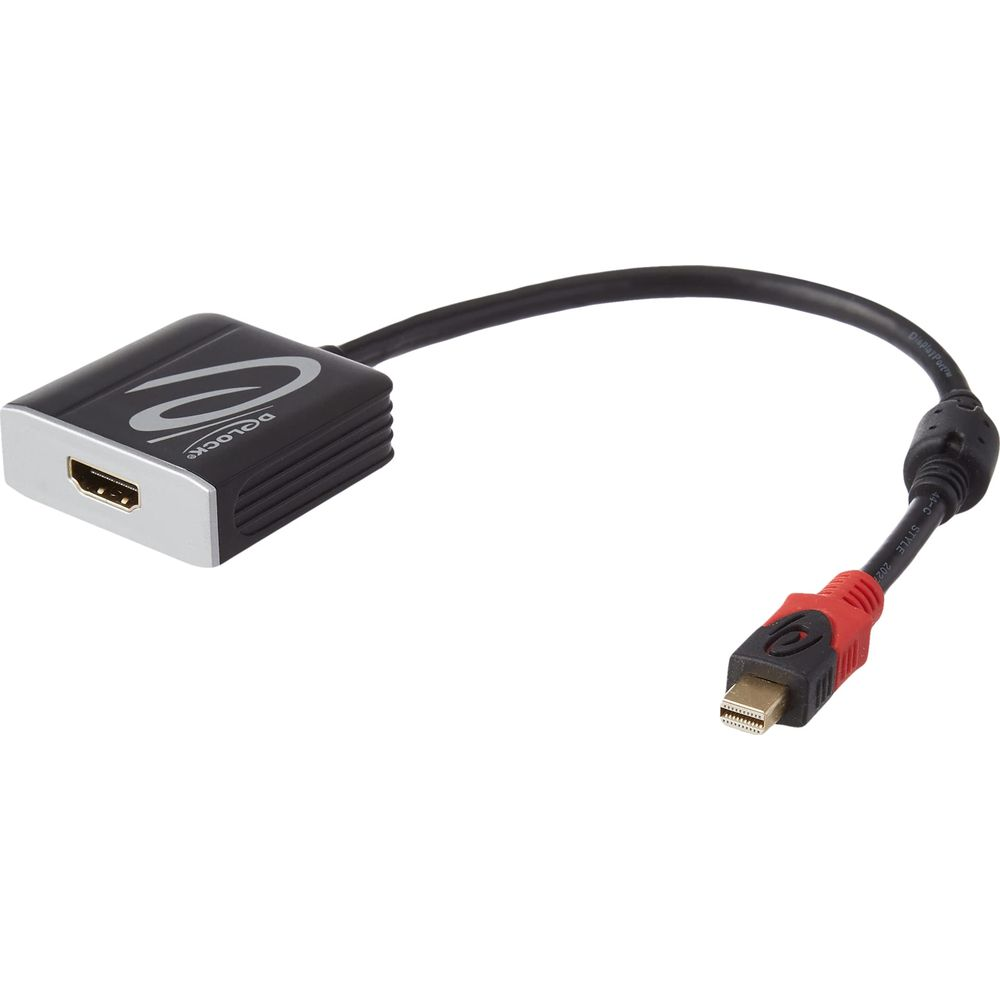 Ein schwarzer Delock-Adapter mit silbernen Akzenten und einem HDMI-Anschluss.