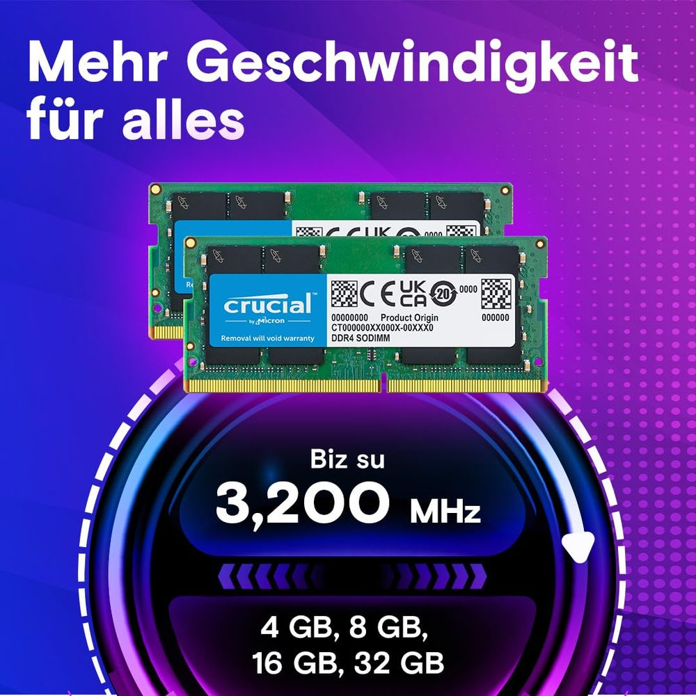 Trzy moduły RAM DDR4 SODIMM, dwa zielone, jeden niebieski, z etykietami.