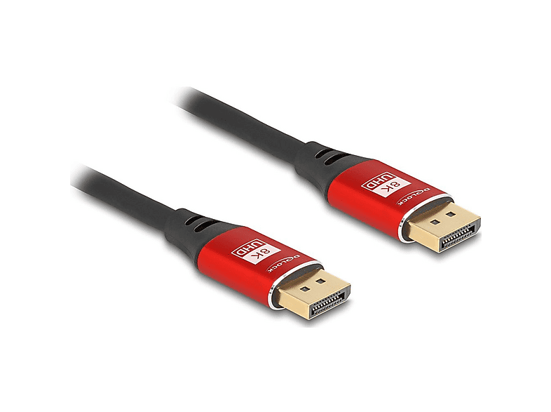 DELOCK 80606 DisplayPort-Kabel, Schwarz, Rot | SATURN