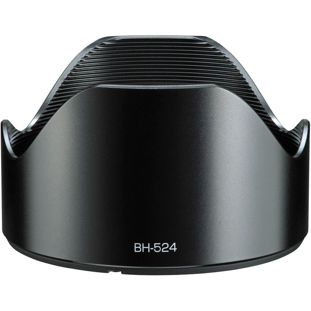 Czarny tulipan obiektywu z ząbkowaną krawędzią i numerem modelu BH-524.