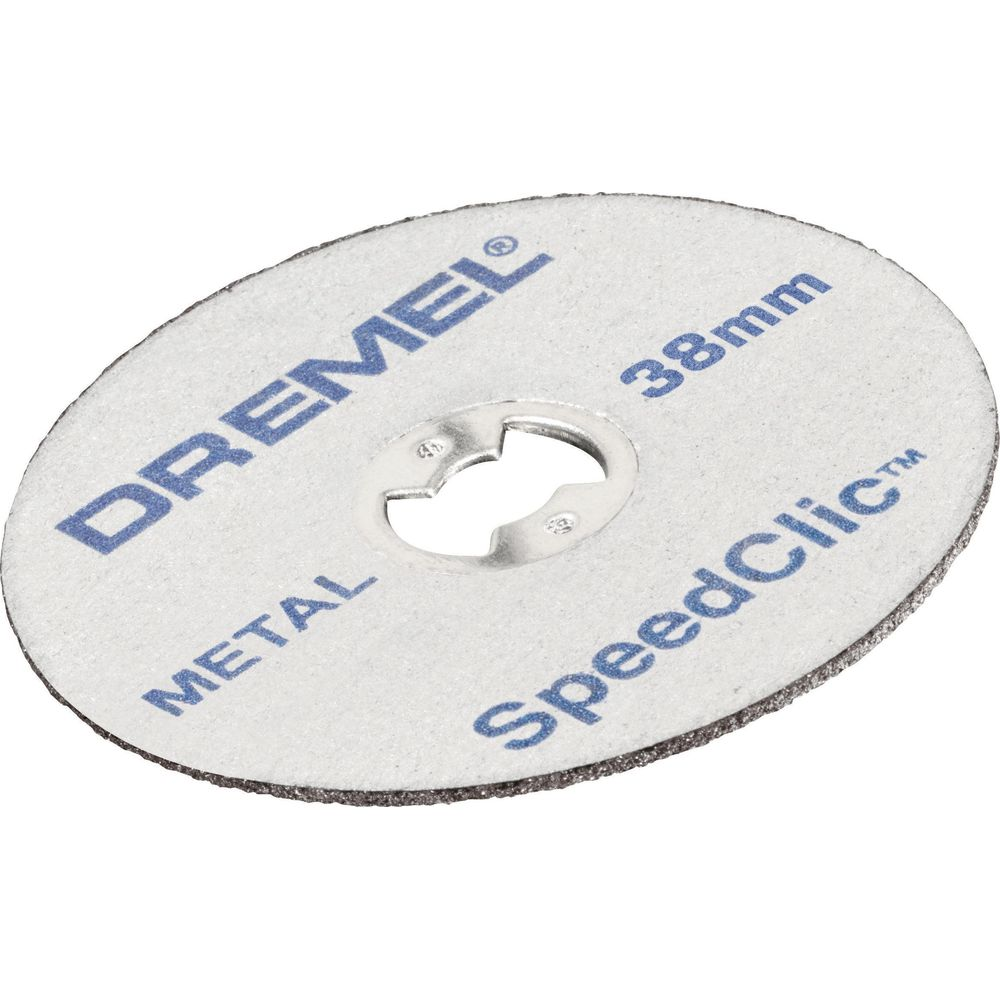 Eine Dremel SpeedClic Trennscheibe für Metall, 38mm Durchmesser.