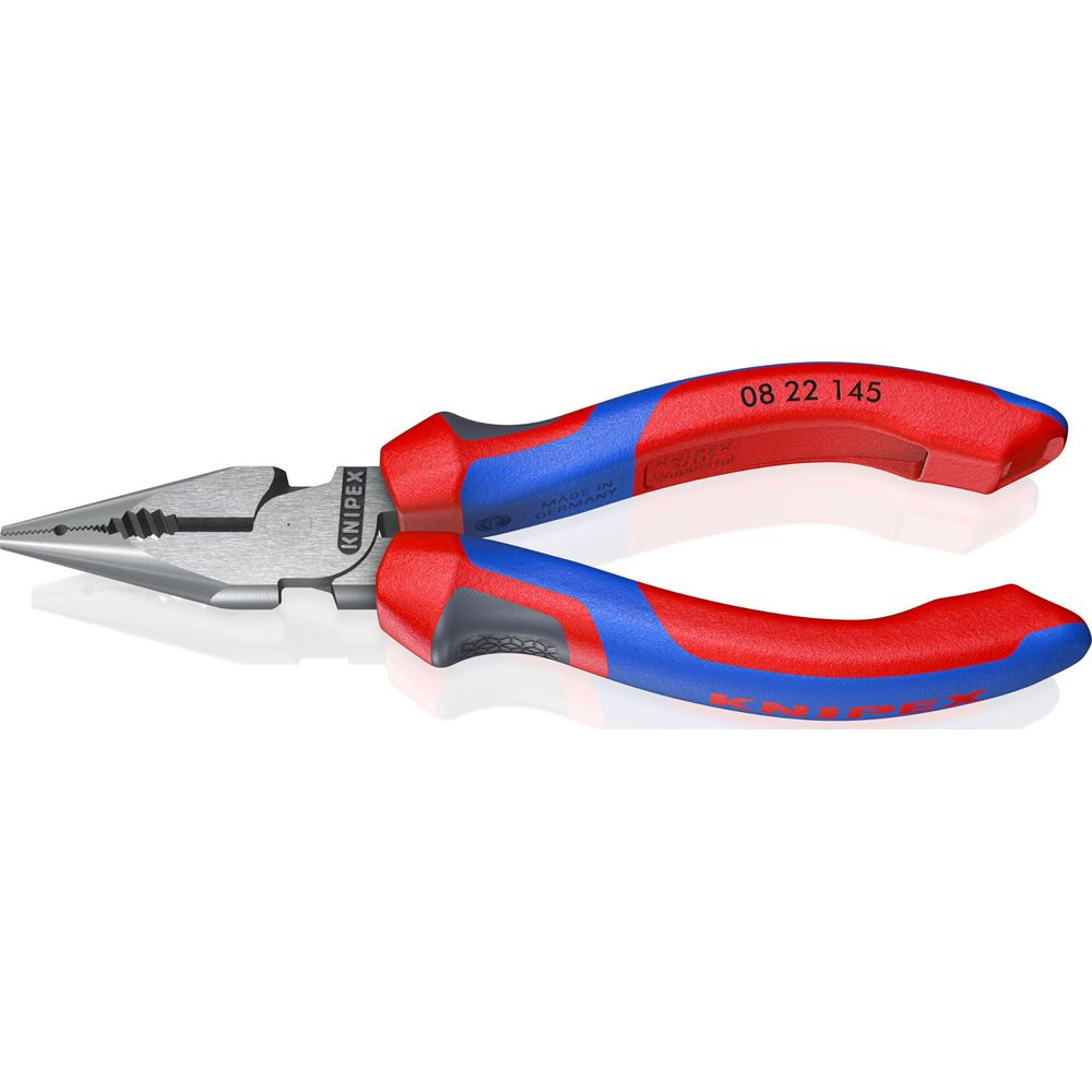 Tang met rood en blauw handvat, modelnummer 08 22 145.