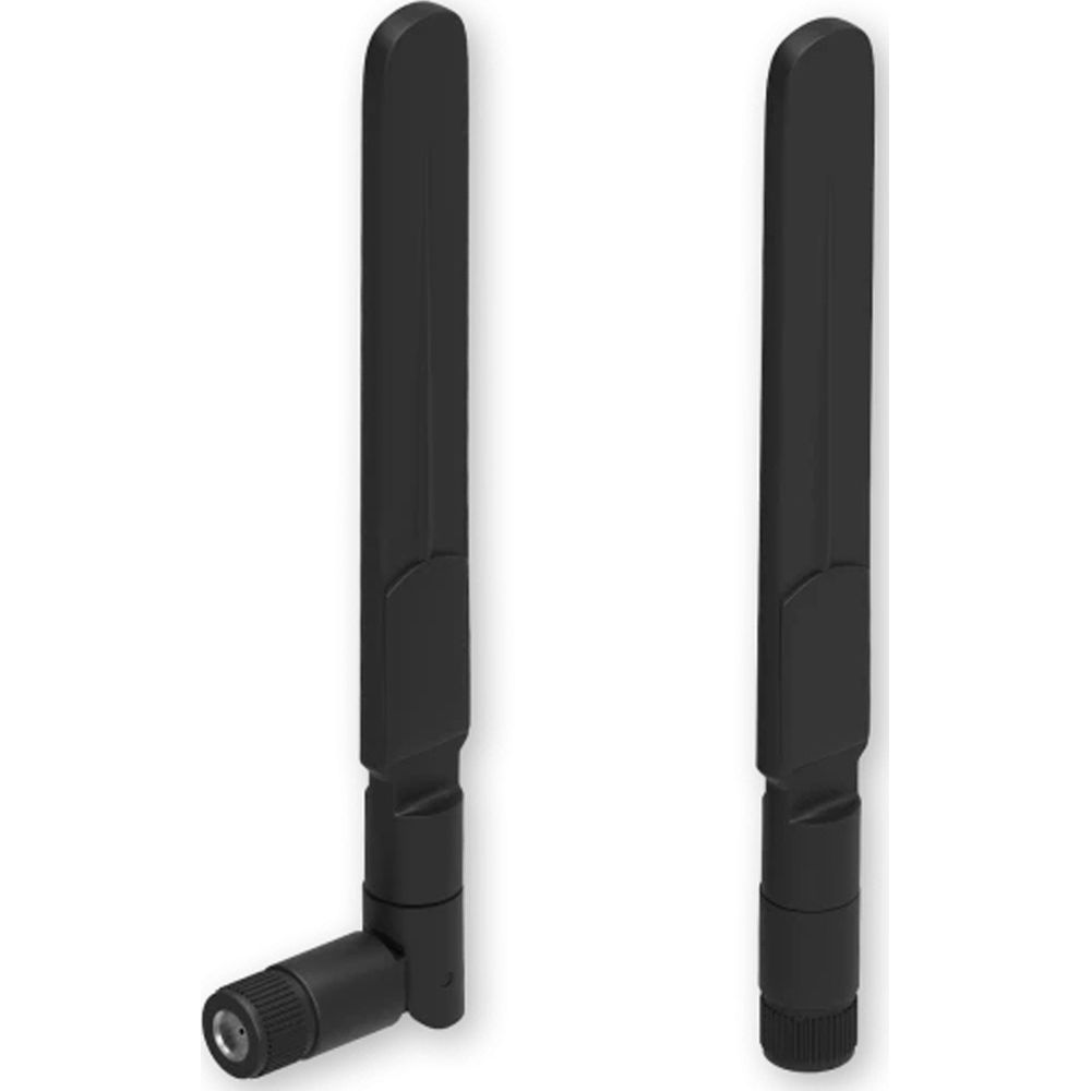 Dwie czarne anteny na białym tle.