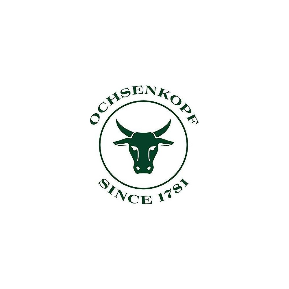 Grünes Logo mit Ochsenkopf und "Ochsenkopf Since 1781" Schriftzug.