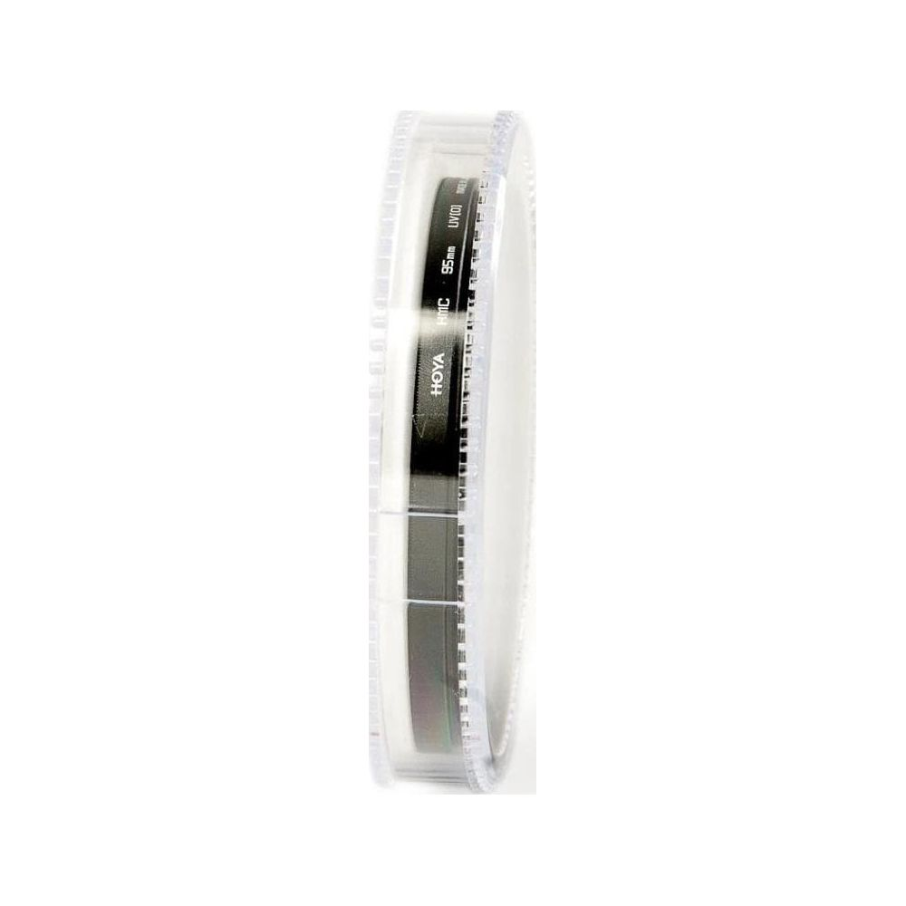 A Hoya 55mm UV(0) HMC filter in a clear plastic case.