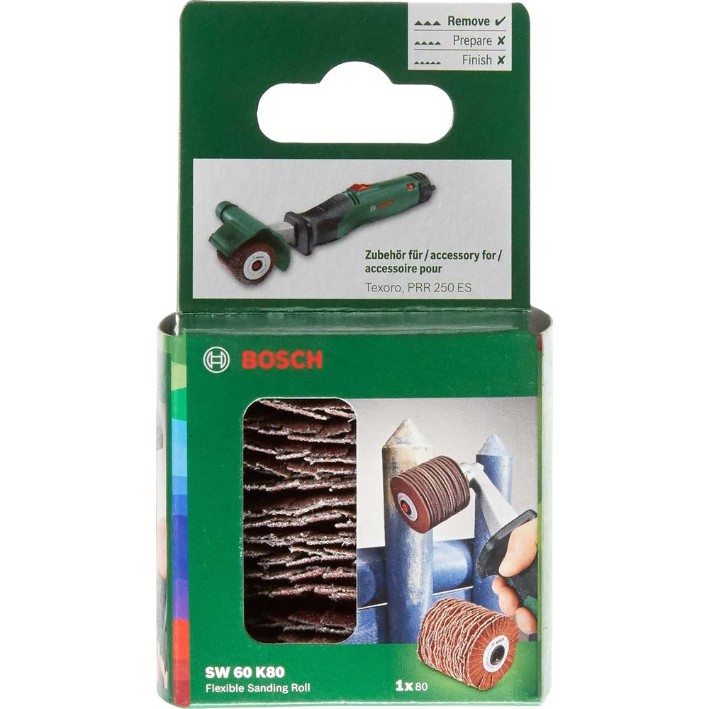 Akcesoria Bosch do PRR 250 ES: Rolka szlifierska SW 60 K80.