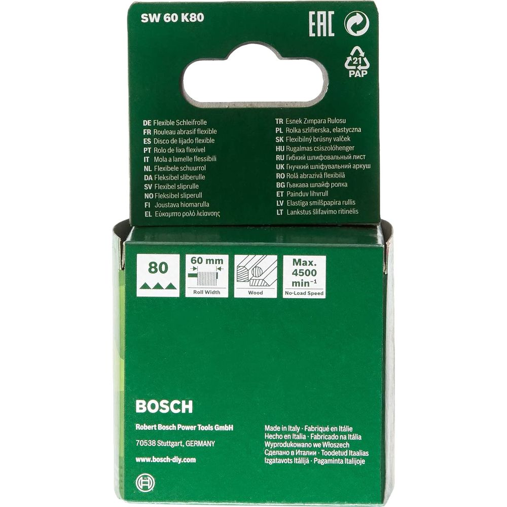 Rolka szlifierska Bosch SW 60 K80, 80mm, 4500 obr/min, do drewna.
