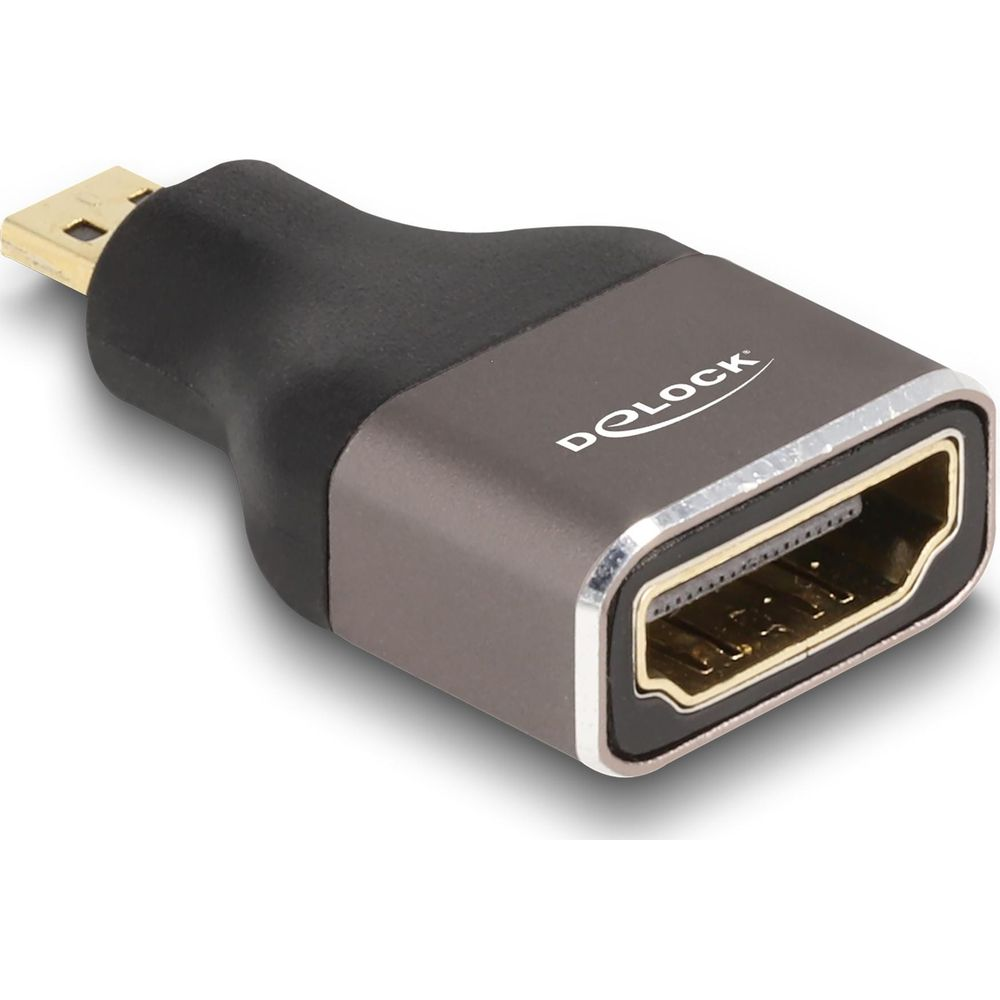Un adattatore HDMI con un connettore USB-C e una porta HDMI.