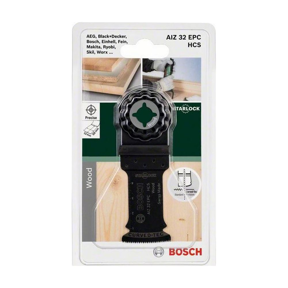 Brzeszczot Bosch AIZ 32 EPC HCS do drewna ze Star-lockiem.