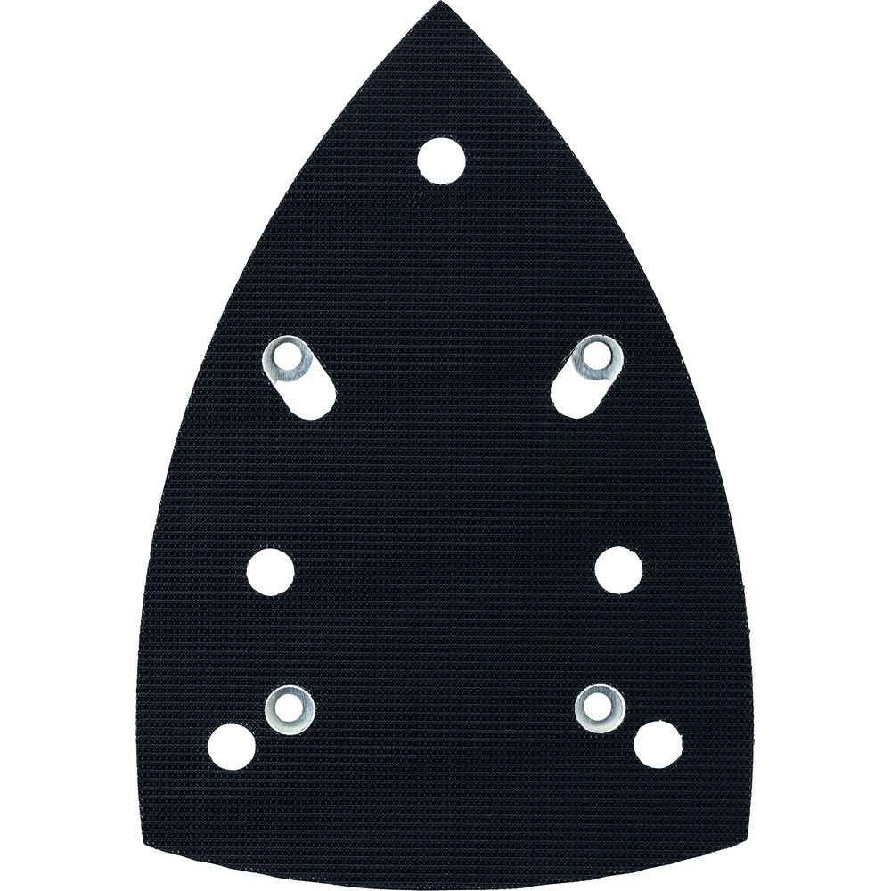 Papier de verre triangulaire noir avec trous et œillets métalliques.