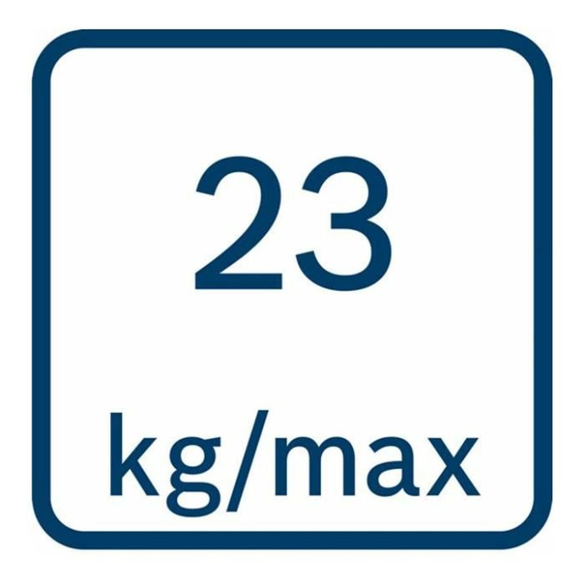 Maximale Belastung 23 kg