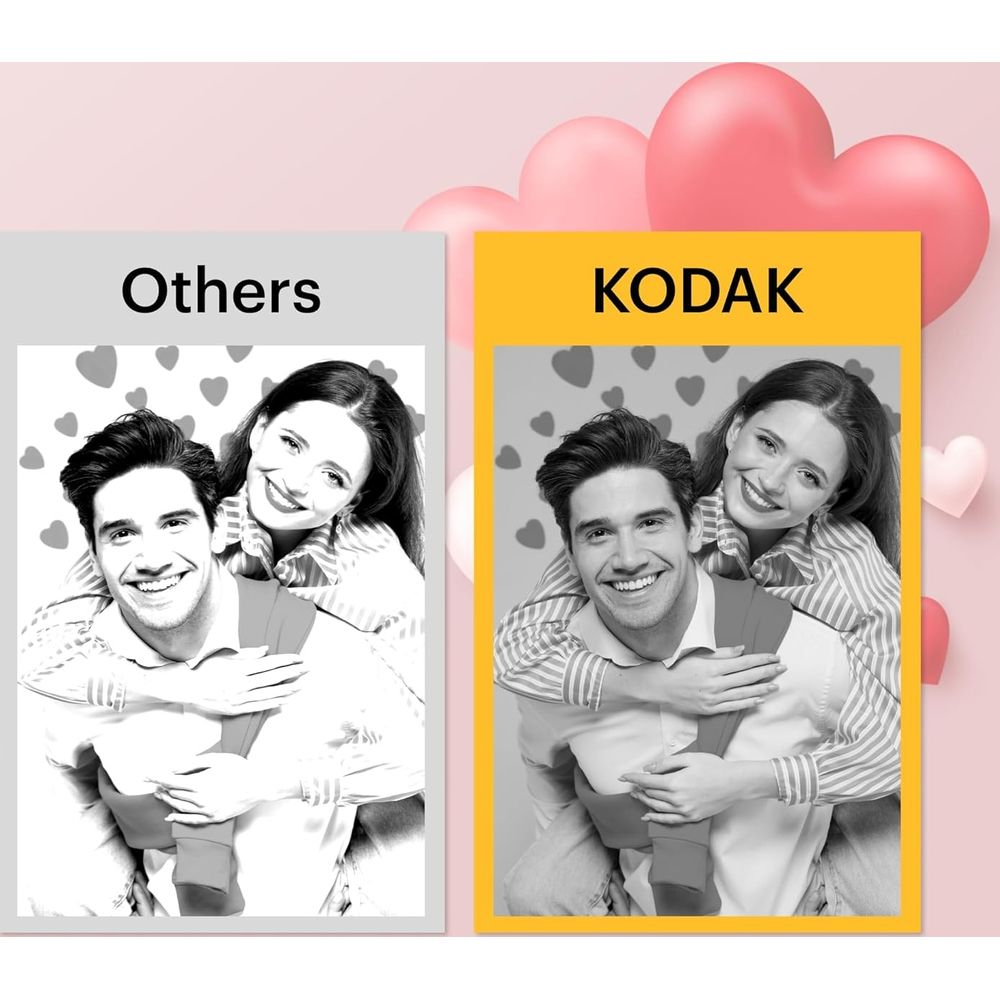 Uomo porta donna in groppa, entrambi sorridono. "Others" a sinistra, "KODAK" a destra.