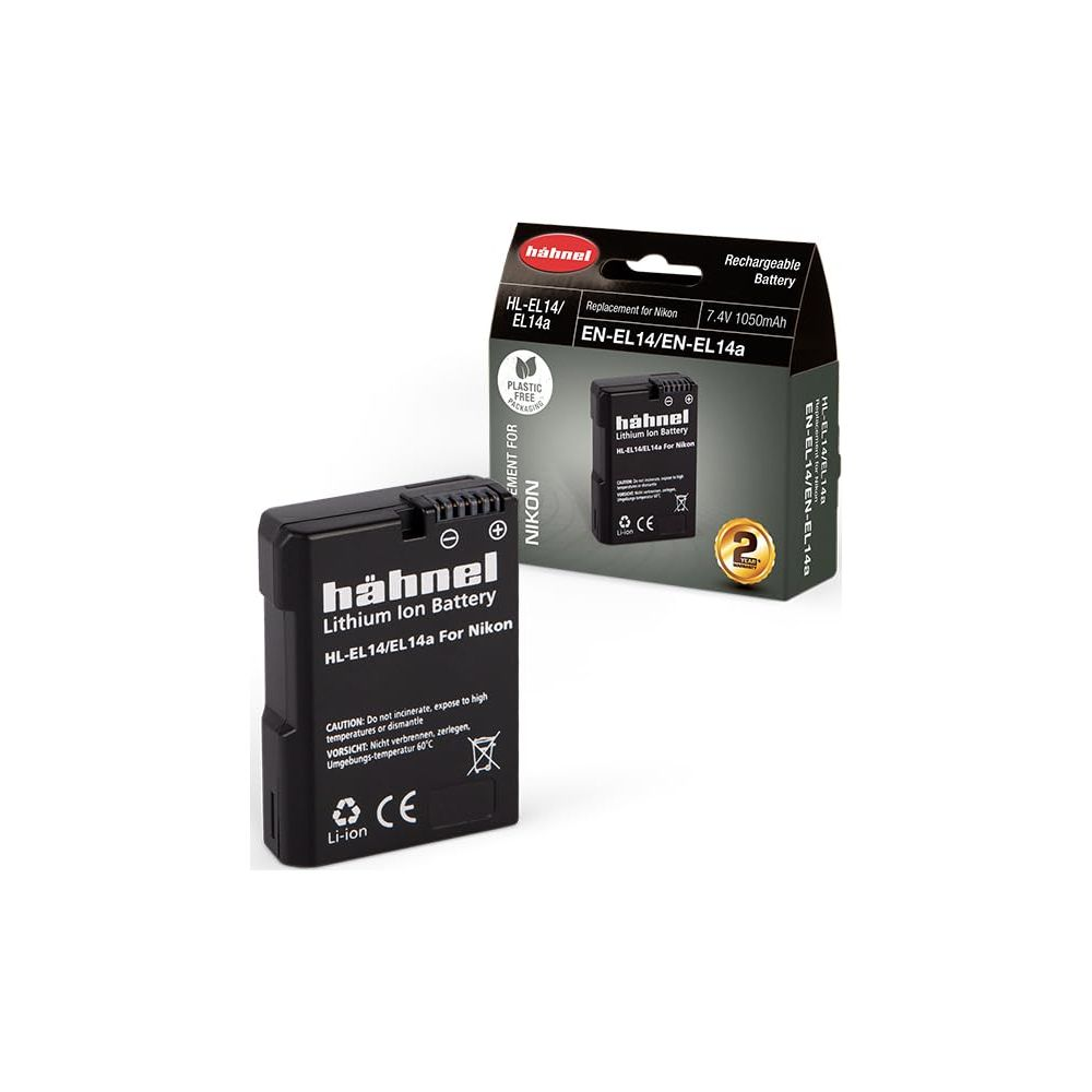 Hähnel Lithium-Ionen-Akku für Nikon, Ersatz für EN-EL14/EN-EL14a, 7.4V.