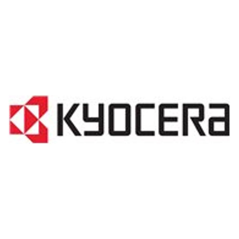 Kyocera-Logo: Rotes geometrisches Symbol neben schwarzem Text.