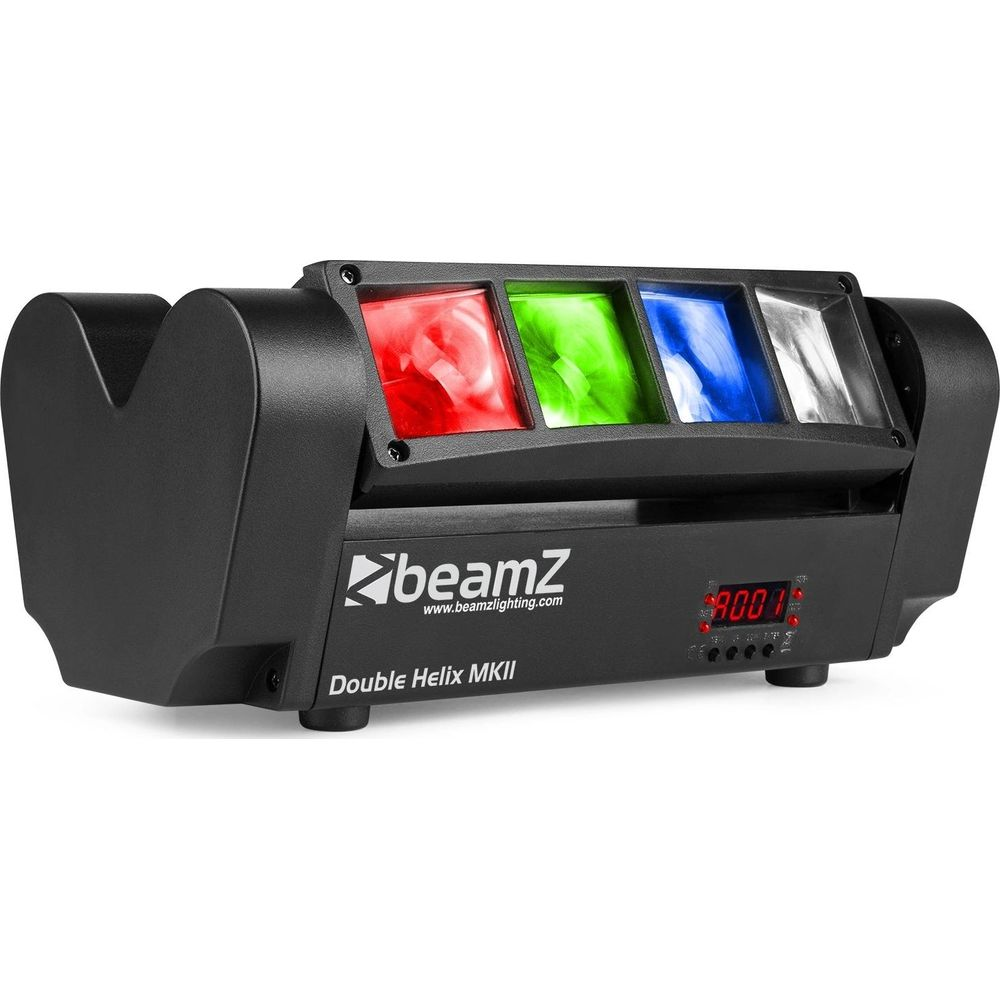 Efecto de luz negro con luces rojas, verdes, azules y blancas.