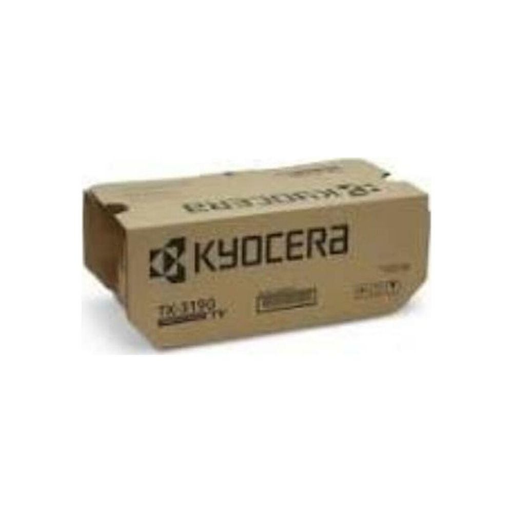 Brązowe pudełko kartonowe z logo Kyocera i numerem modelu TX-3190.