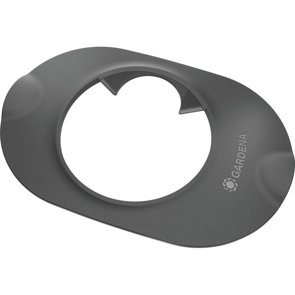 Grauer Gardena-Ring mit Schriftzug, Freisteller