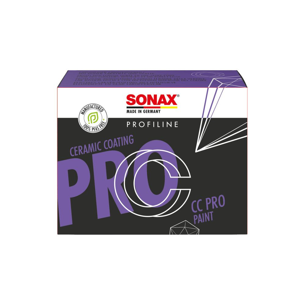 Sonax Ceramic Coating PRO mit PROFILINE Schriftzug und Pfirsich-Symbol.