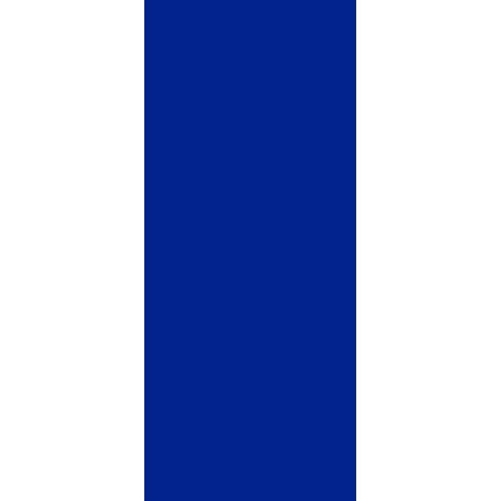 Eine vertikale blaue Fläche links neben einer weißen Fläche.