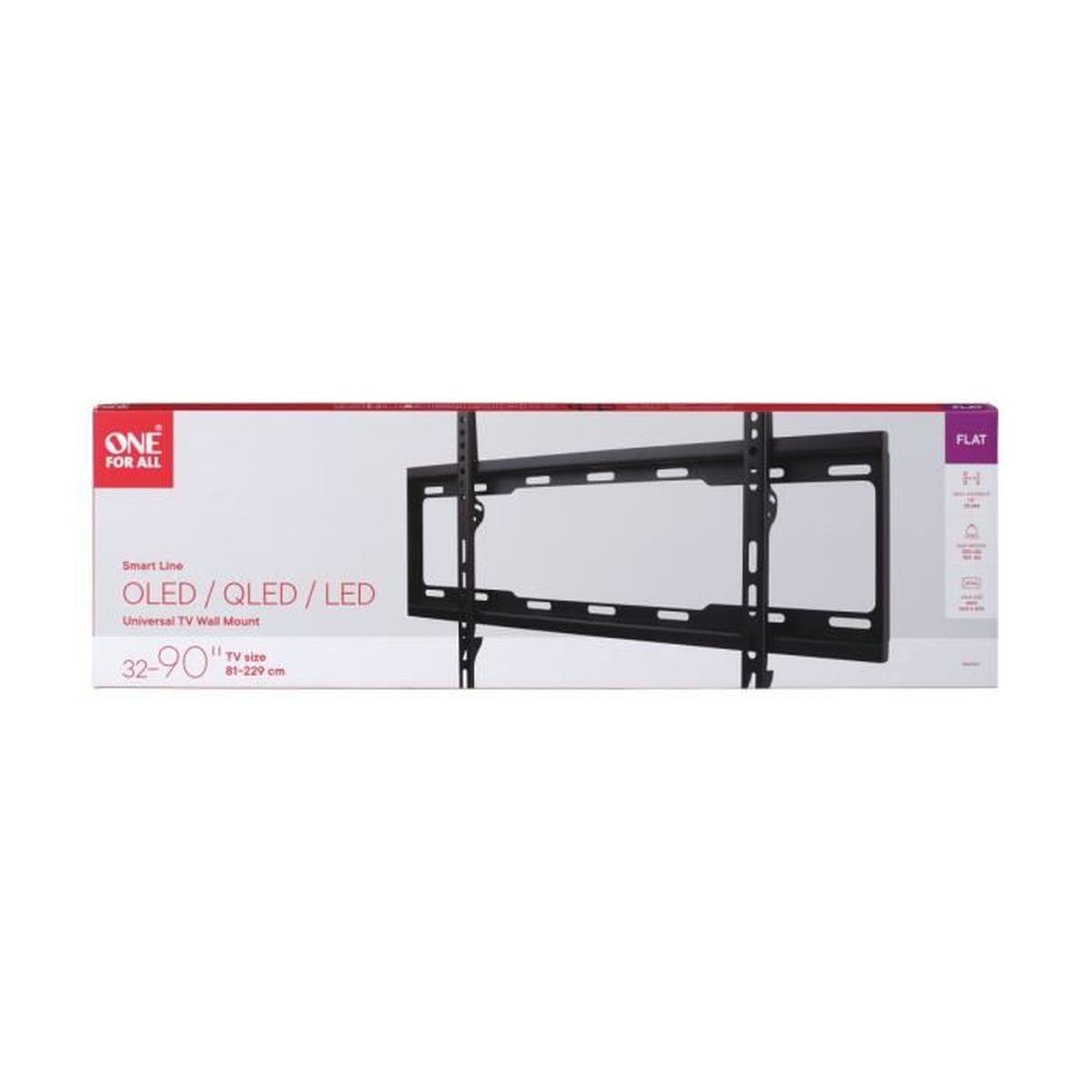 Doos voor een platte tv-muurbeugel voor 32-90 inch tv's.