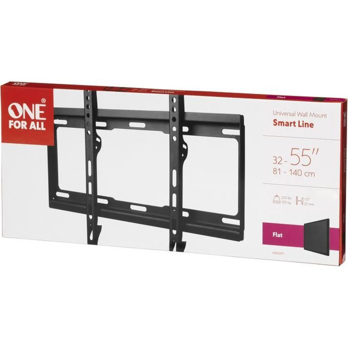 Scatola per un supporto da parete TV universale, Smart Line, per TV da 32-55 pollici.