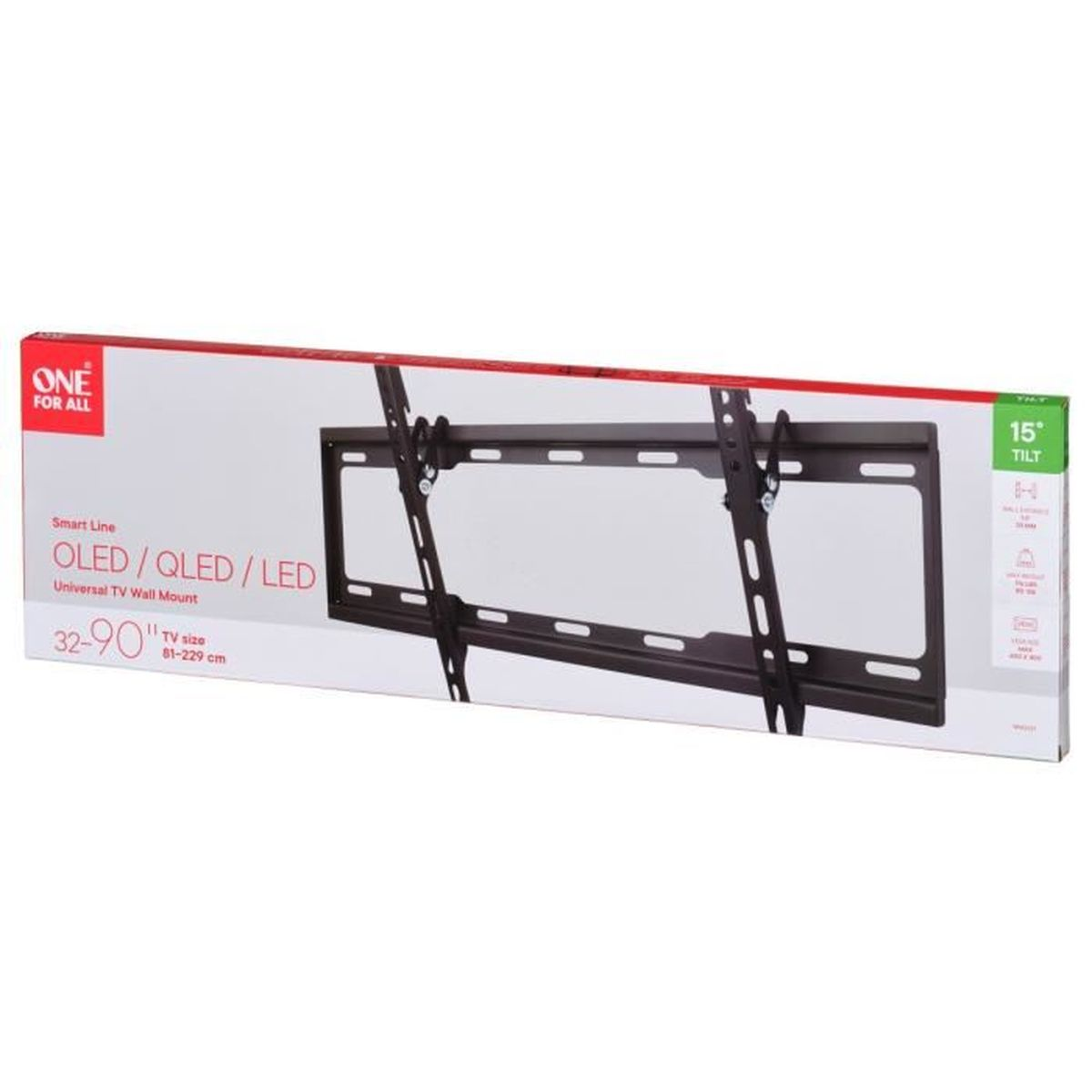Verpackung einer Universal-TV-Wandhalterung für 32-90 Zoll Bildschirme.