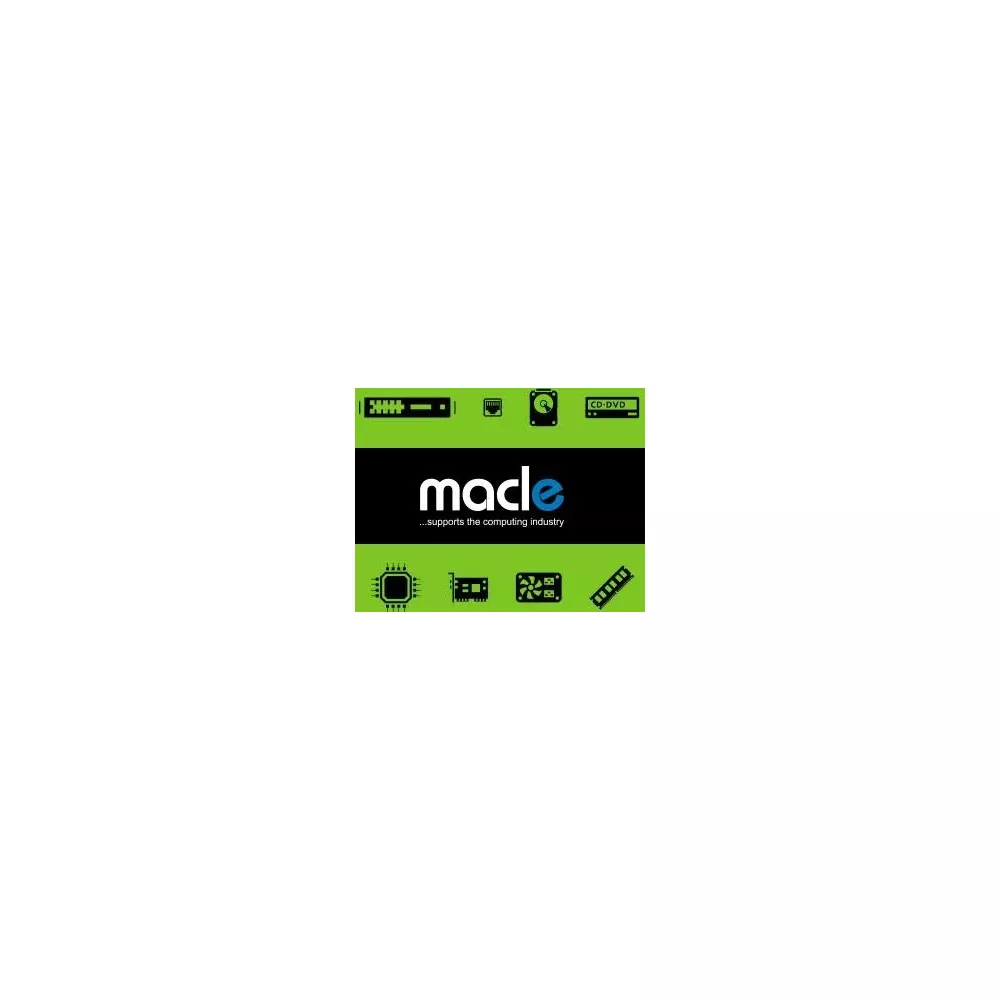 Zielone logo z częściami komputerowymi i napisem "macle".