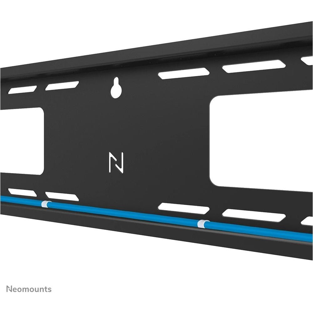 Supporto da parete nero con canalina blu e logo Z.