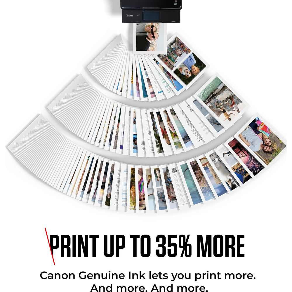 Drukarka wyprowadza wiele zdjęć w układzie wachlarzowym.