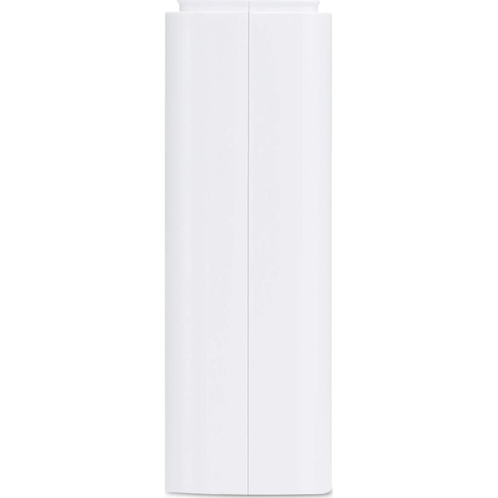 Biały, cylindryczny przedmiot z pionowym szwem pośrodku.