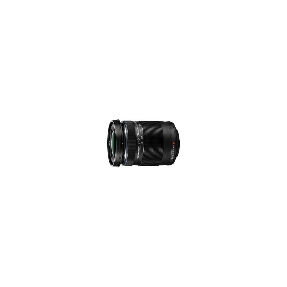 Schwarzes Objektiv mit Zoomring und Fokusmarkierungen.