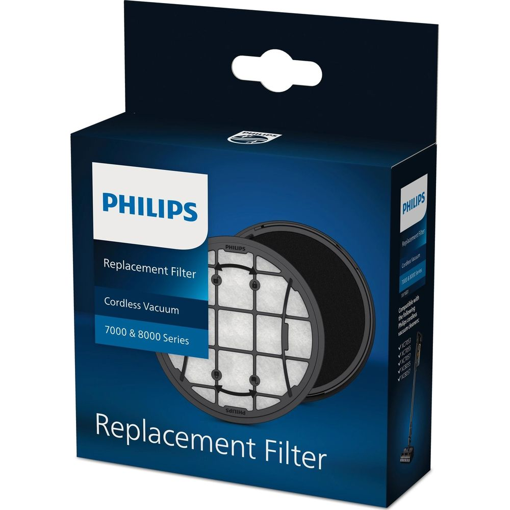 Filtr wymienny Philips do odkurzaczy bezprzewodowych serii 7000 i 8000.